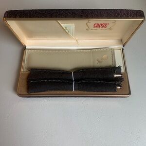 Cross Ladies 14k GF Pen & Pencil Set with leather case. Vintage NIB